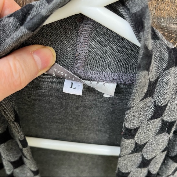 Bryn Walker Gray & Black Long Open Draped Vest Sz L - Picture 4 of 14